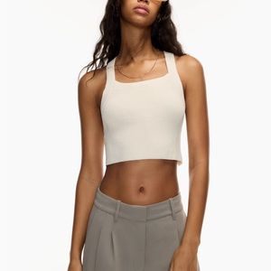 Wilfred Cayenne tie back knitted crop tank - Size Small